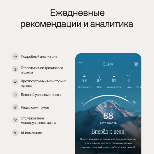 Умное кольцо Oura Ring 5 (размер 8), золотой/Gold в Казани