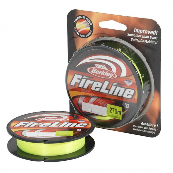 Леска Berkley FireLine 0,15mm 7,9kg 270m, Flame Green (зелёный неон) в Казани