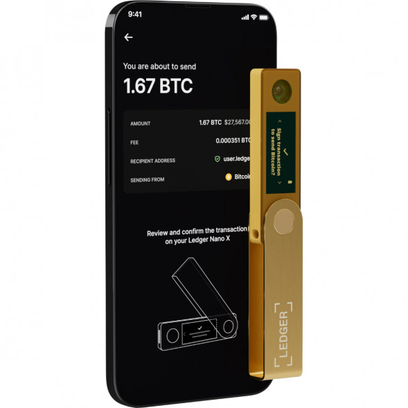 Аппаратный криптокошелек Ledger Nano X, Gold в Казани