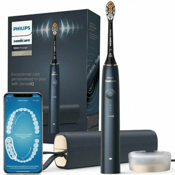 Звуковая зубная щетка Philips Sonicare 9900 Prestige HX9992, темно-синий в Казани