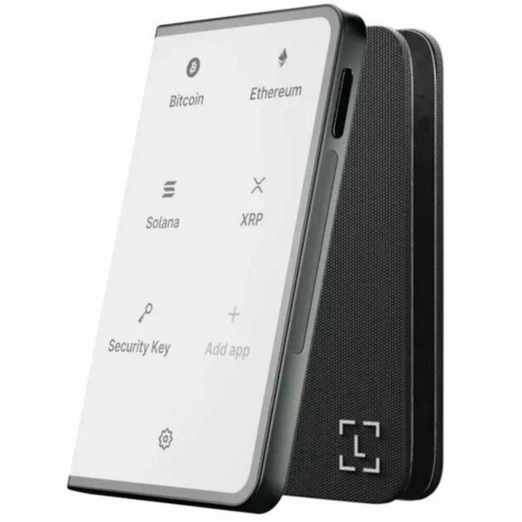 Аппаратный холодный криптокошелек Ledger Stax c чехлом Magnet Shell Black + Recovery Key в Казани