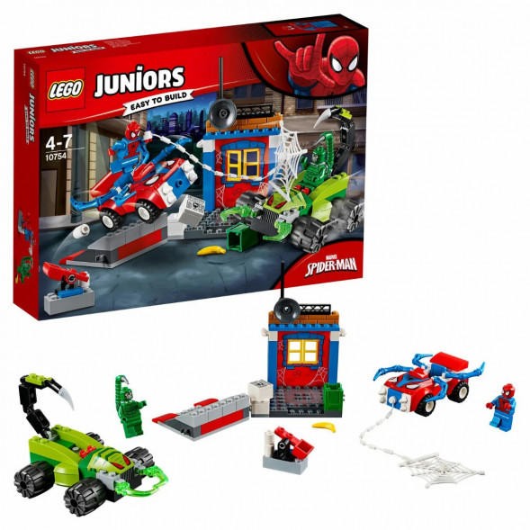 Конструктор LEGO Juniors 10754 Решающий бой Человека-паука против Скорпиона в Казани