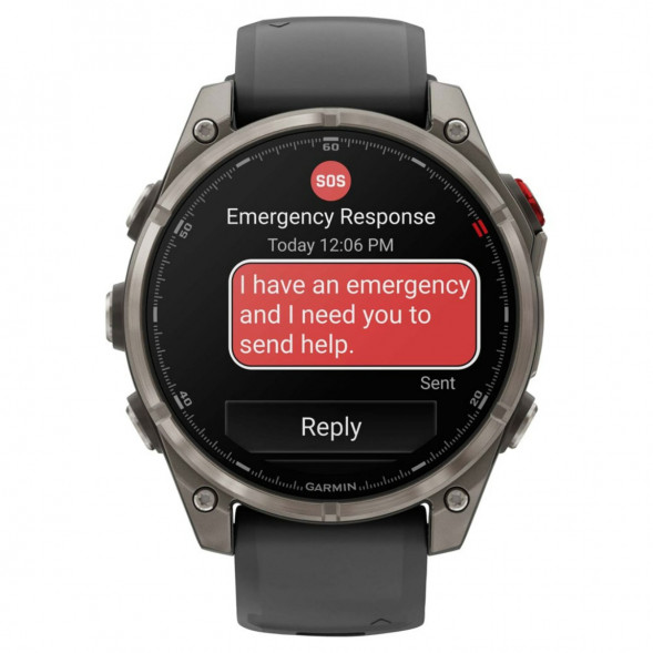 Умные часы Garmin Fenix 8 PRO, 47 мм, AMOLED, Sapphire, Titanium with Graphite/Black Silicone Band 010-03198-10 в Казани