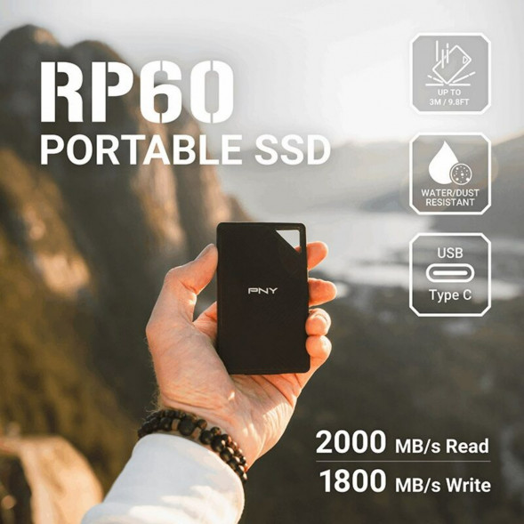 Внешний диск SSD PNY RP60 (PSDOGS3060-1TB-RB), 1TB в Казани