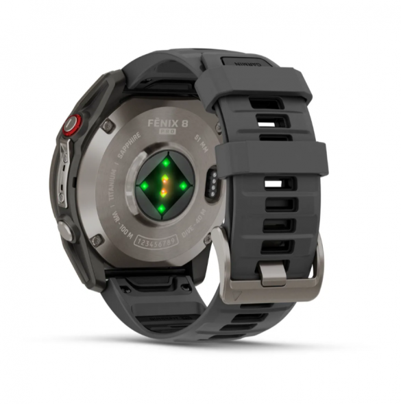 Умные часы Garmin Fenix 8 PRO, 51 мм, AMOLED, Sapphire, Titanium with Graphite/Black Silicone Band 010-03199-10 в Казани