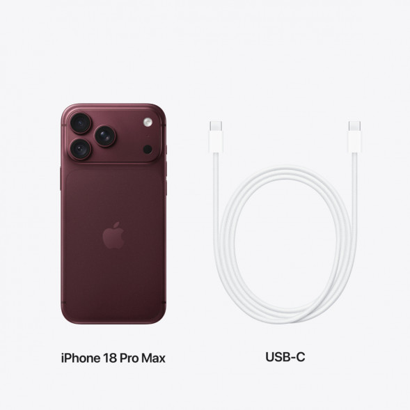 Смартфон Apple iPhone 18 Pro Max 512GB (SIM + eSIM), Burgundy в Казани