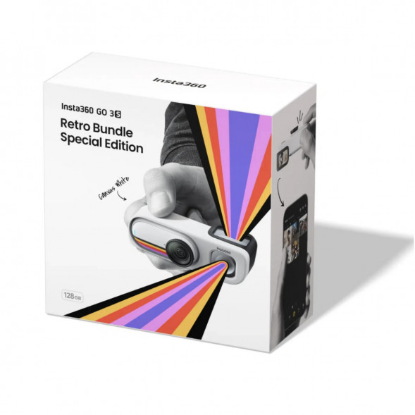 Экшн-камера Insta360 Go 3S Retro Bundle Special Edition 64ГБ, White в Казани