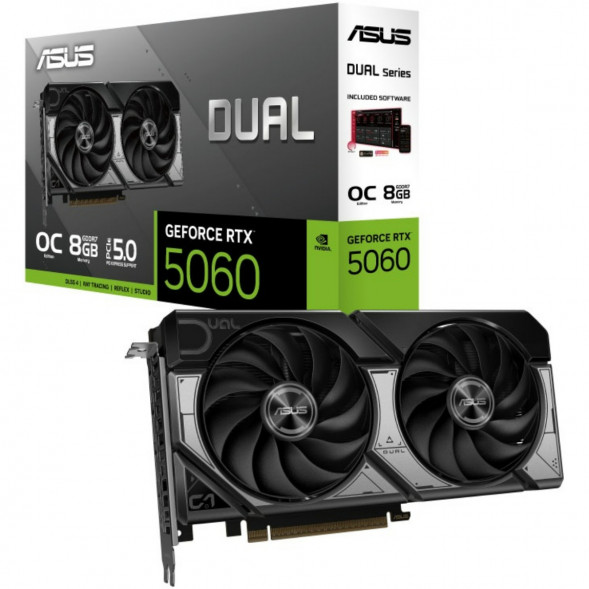 Видеокарта ASUS GeForce RTX 5060 Dual OC 8Gb (DUAL-RTX5060-O8G) в Казани